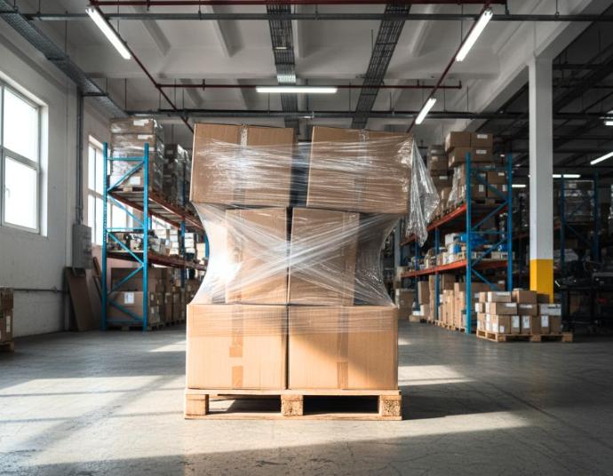 Exceso de fuerza de contención paletizado de cargas Exceso de fuerza de contención con emplaye rollo